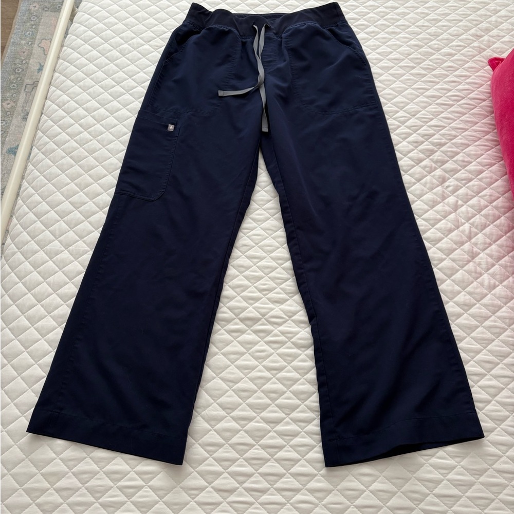 Figs Navy Isabel Wide Leg Pants